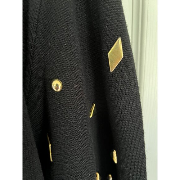 Vintage 80's Arthur Kohler Black Long Sleeve Knee Length Wool Blend Dress Size 1 - Picture 4 of 11